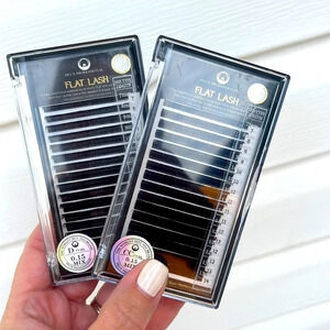 DLUX professional flat lash eyelash extensions - C Curl D Curl